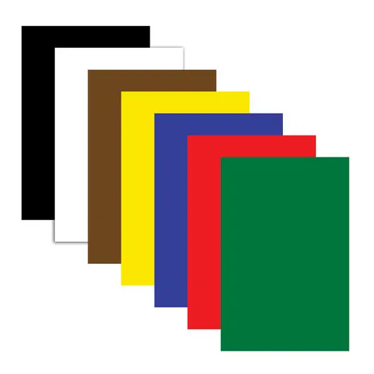 Картон цветной А4 немелованный (матовый), 7 листов 7 цветов, ПИФАГОР, 200х283 мм, 127051, фото 2