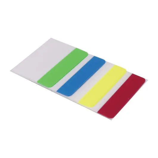 Закладки-выделители листов клейкие BRAUBERG пластиковые, 38х51 мм, 4 цвета х 6 листов, 126697, фото 3