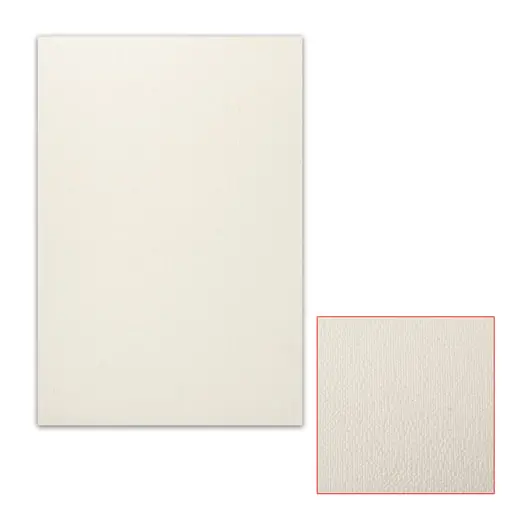 Картон белый грунтованный для масляной живописи, 50х70 см, односторонний, толщина 0,9 мм, масляный грунт, фото 1