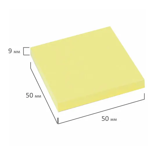 Блок самоклеящийся (стикеры) STAFF, 50х50 мм, 100 листов, желтый, 127142, фото 5