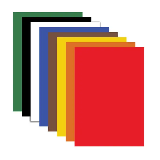 Картон цветной А4 немелованный (матовый), 8 листов 8 цветов, ПИФАГОР, 200х283 мм, 127050, фото 2