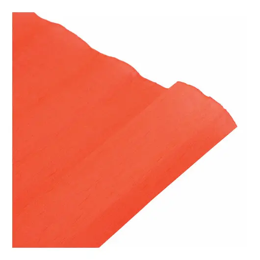 Цветная бумага крепированная флуоресцентная, растяжение до 25%, 22 г/м2, BRAUBERG, рулон, красная, 50х200 см, 127931, фото 2
