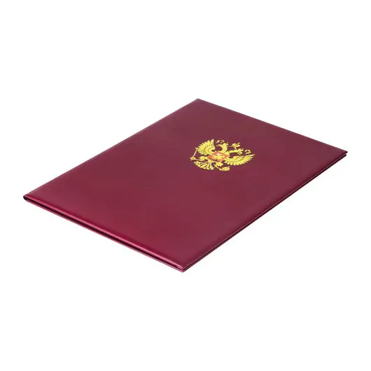 Папка адресная бумвинил с гербом России, 3D-печать, формат А4, бордовая, индивидуальная упаковка, ПД-013, фото 6