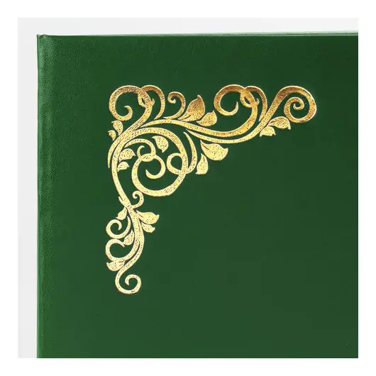 Папка адресная бумвинил с виньеткой, формат А4, зеленая, индивидуальная упаковка, STAFF, 129580, фото 4