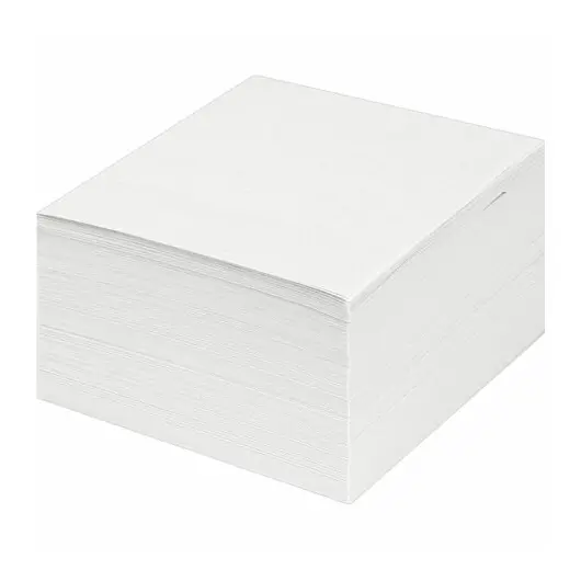 Блок для записей STAFF проклеенный, куб 9х9х5 см, белый, белизна 90-92%, 129196, фото 2