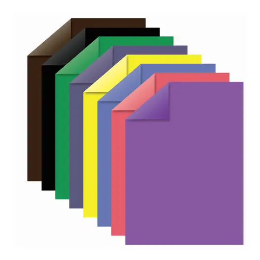 Цветная бумага, А4, 2-сторонняя офсетная, 16 листов 8 цветов, на скобе, ЮНЛАНДИЯ, 200х280 мм (2 вида), 129558, фото 2