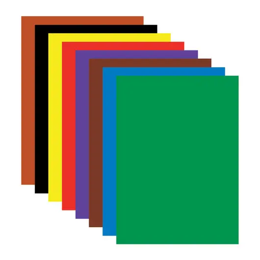 Цветная бумага, А4, мелованная (глянцевая), 8 листов 8 цветов, на скобе, ЮНЛАНДИЯ, 200х280 мм, &quot;КОТИК МЯУ&quot;, 129550, фото 3