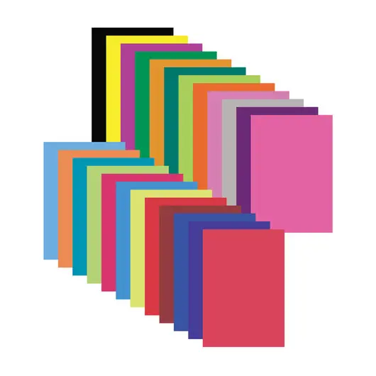 Цветная бумага, А4, мелованная (глянцевая), 24 листа 24 цвета, на скобе, ЮНЛАНДИЯ, 200х280 мм, &quot;ЛЬВЁНОК&quot;, 129556, фото 2