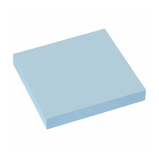 Блок самоклеящийся (стикеры) STAFF, 76х76 мм, 100 листов, голубой, 129362, фото 2
