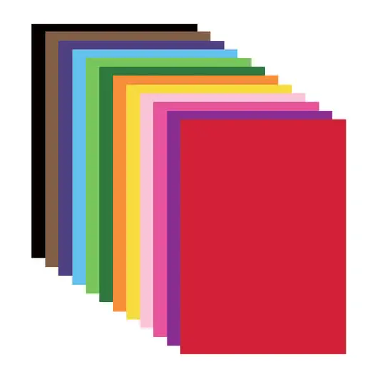 Картон цветной А4 МЕЛОВАННЫЙ (глянцевый), 12 листов 12 цветов, в папке, BRAUBERG, 200х290 мм, &quot;Килиманджаро&quot;, 129917, фото 2