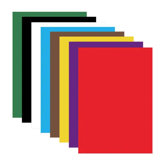 Картон цветной А4 немелованный (матовый), 8 листов 8 цветов, в папке, BRAUBERG, 200х290 мм, &quot;Кот-рыболов&quot;, 129910, фото 3