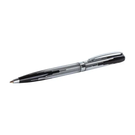 Ручка подарочная шариковая GALANT &quot;Offenbach&quot;, корпус серебристый с черным, хромированные детали, пишущий узел 0,7 мм, синяя, 141014, фото 4