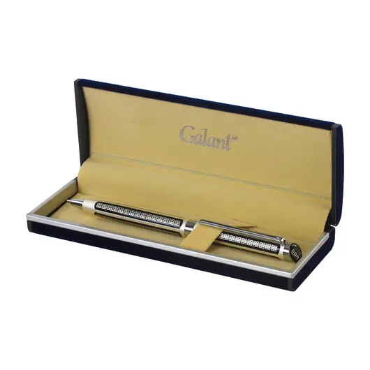 Ручка подарочная шариковая GALANT &quot;Olympic Silver&quot;, корпус серебристый с черным, хромированные детали, пишущий узел 0,7 мм, синяя, 140613, фото 8