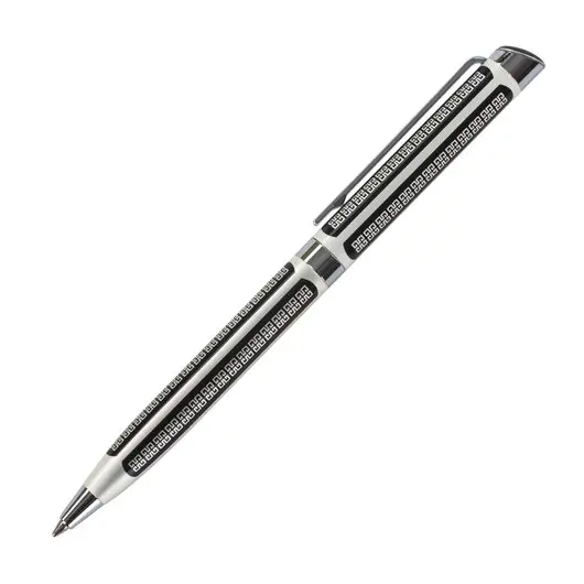 Ручка подарочная шариковая GALANT &quot;Olympic Silver&quot;, корпус серебристый с черным, хромированные детали, пишущий узел 0,7 мм, синяя, 140613, фото 3