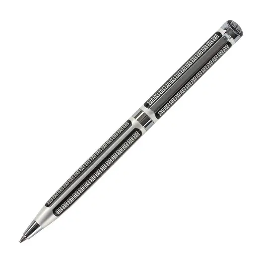 Ручка подарочная шариковая GALANT &quot;Olympic Silver&quot;, корпус серебристый с черным, хромированные детали, пишущий узел 0,7 мм, синяя, 140613, фото 2