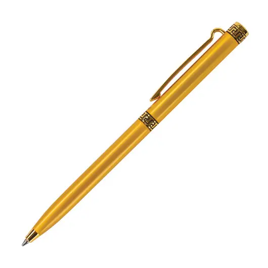 Ручка подарочная шариковая GALANT &quot;Ingrid&quot;, тонкий корпус, золотистый, золотистые детали, пишущий узел 0,7 мм, синяя, 141008, фото 3
