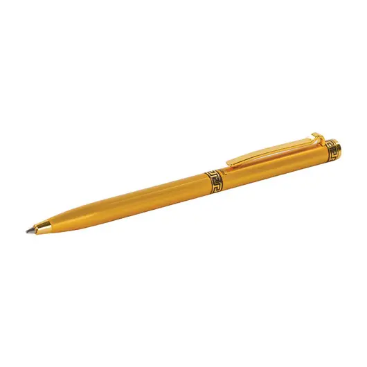 Ручка подарочная шариковая GALANT &quot;Ingrid&quot;, тонкий корпус, золотистый, золотистые детали, пишущий узел 0,7 мм, синяя, 141008, фото 4