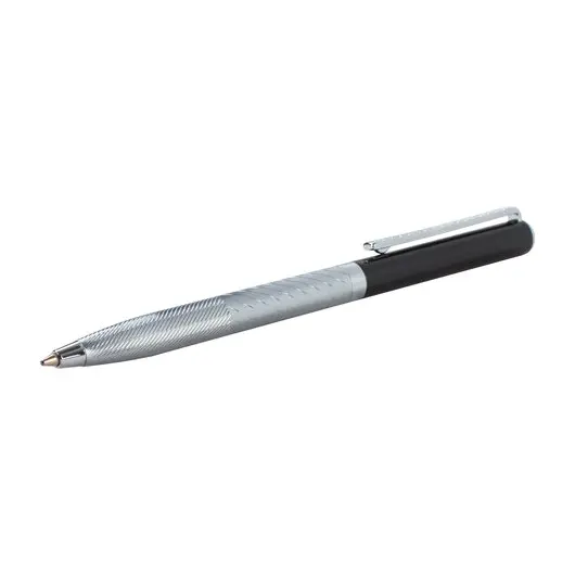 Ручка подарочная шариковая GALANT &quot;Landsberg&quot;, корпус серебристый с черным, хромированные детали, пишущий узел 0,7 мм, синяя, 141013, фото 4