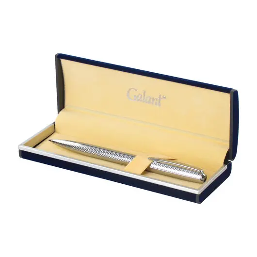 Ручка подарочная шариковая GALANT &quot;Freiburg&quot;, корпус серебристый с гравировкой, хромированные детали, пишущий узел 0,7 мм, синяя, 141016, фото 8