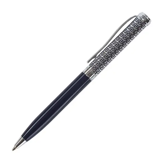 Ручка подарочная шариковая GALANT &quot;Empire Blue&quot;, корпус синий с серебристым, хромированные детали, пишущий узел 0,7 мм, синяя, 140961, фото 3