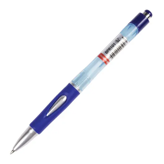 Ручка шариковая автоматическая с грипом BRAUBERG &quot;Neo&quot;, СИНЯЯ, корпус синий, узел 0,7 мм, линия письма 0,35 мм, 141074, фото 2