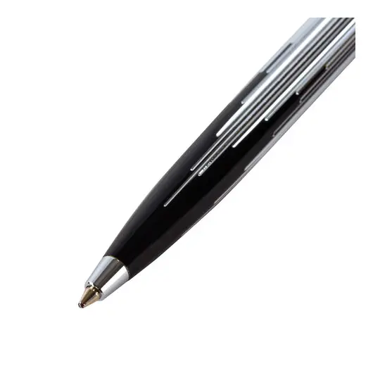 Ручка подарочная шариковая GALANT &quot;Offenbach&quot;, корпус серебристый с черным, хромированные детали, пишущий узел 0,7 мм, синяя, 141014, фото 5