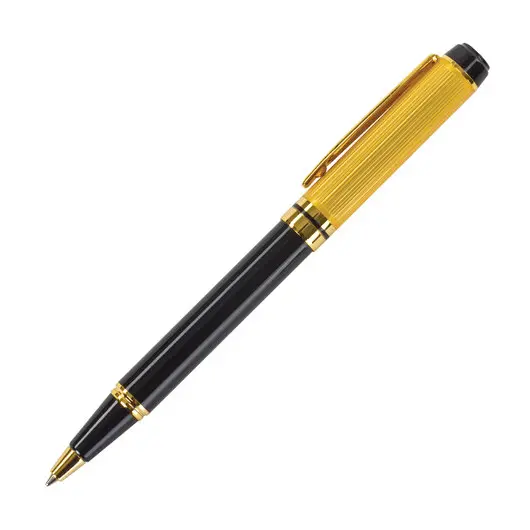 Ручка подарочная шариковая GALANT &quot;Classic&quot;, корпус черный с золотистым, золотистые детали, пишущий узел 0,7 мм, синяя, 140400, фото 3