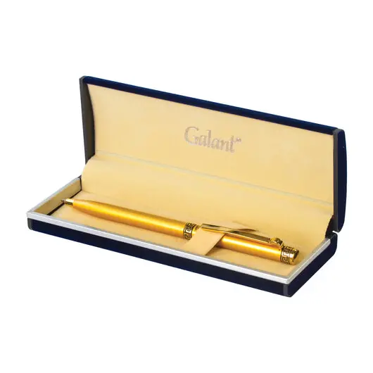 Ручка подарочная шариковая GALANT &quot;Ingrid&quot;, тонкий корпус, золотистый, золотистые детали, пишущий узел 0,7 мм, синяя, 141008, фото 8