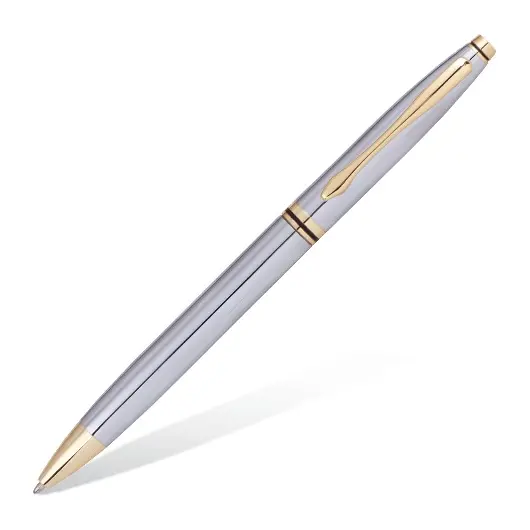 Ручка бизнес-класса шариковая BRAUBERG &quot;De Luxe Silver&quot;, корпус серебристый, узел 1 мм, линия письма 0,7 мм, синяя, 141414, фото 2