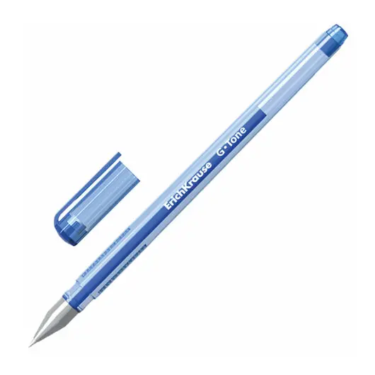 Ручка гелевая ERICH KRAUSE &quot;G-Tone&quot;, СИНЯЯ, корпус тонированный синий, узел 0,5 мм, линия письма 0,4 мм, 17809, фото 1