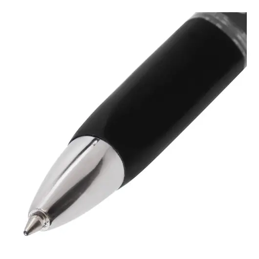 Ручка гелевая автоматическая с грипом BRAUBERG &quot;Black Jack&quot;, ЧЕРНАЯ, трехгранная, узел 0,7 мм, линия письма 0,5 мм, 141552, фото 3
