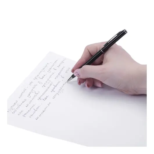 Ручка бизнес-класса шариковая BRAUBERG &quot;Delicate Black&quot;, корпус черный, узел 1 мм, линия письма 0,7 мм,синяя, 141399, фото 8