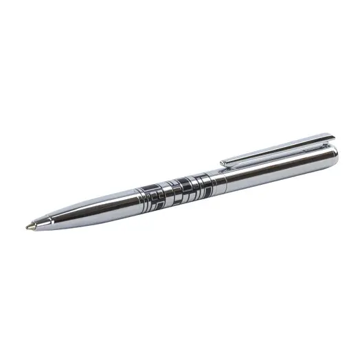 Ручка подарочная шариковая GALANT &quot;Basel&quot;, корпус серебристый с черным, хромированные детали, пишущий узел 0,7 мм, синяя, 141665, фото 7