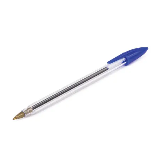 Ручка шариковая STAFF, СИНЯЯ, корпус прозрачный, узел 1 мм, линия письма 0,5 мм, 141672, фото 5