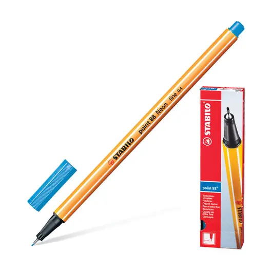 Ручка капиллярная STABILO &quot;Point 88&quot;, УЛЬТРАМАРИН, корпус оранжевый, линия письма 0,4 мм, 88/32, фото 1