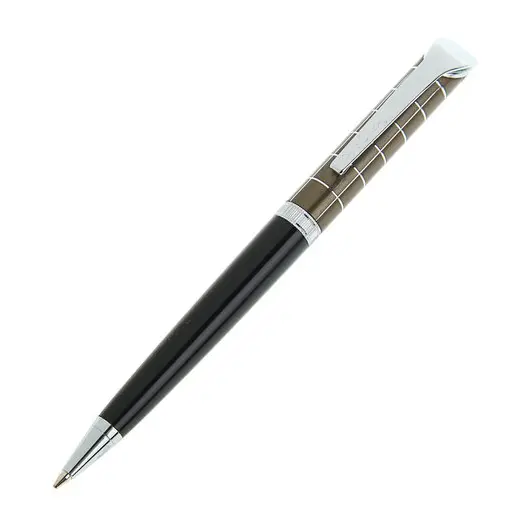 Ручка подарочная шариковая PIERRE CARDIN (Пьер Карден) &quot;Gamme&quot;, корпус черный/серый, акрил, хром, синяя, PC0873BP, фото 1