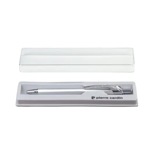 Ручка подарочная шариковая PIERRE CARDIN &quot;Actuel&quot;, корпус серебряный, алюминий, хром, синяя, PC0502BP, фото 2