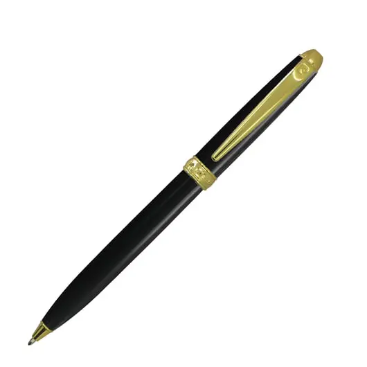 Ручка подарочная шариковая PIERRE CARDIN (Пьер Карден) &quot;Eco&quot;, корпус черный, латунь, золотистые детали, синяя, PC4114BP, фото 1
