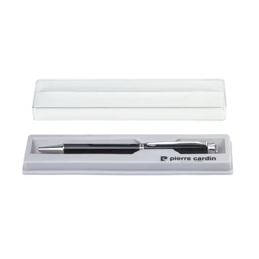 Ручка подарочная шариковая PIERRE CARDIN &quot;Crystal&quot;, корпус черный, латунь, хром, синяя, PC0710BP, фото 2