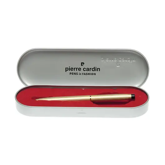 Ручка подарочная шариковая PIERRE CARDIN (Пьер Карден) &quot;Gamme&quot;, корпус латунь, золотистые детали, синяя, PC0808BP, фото 2