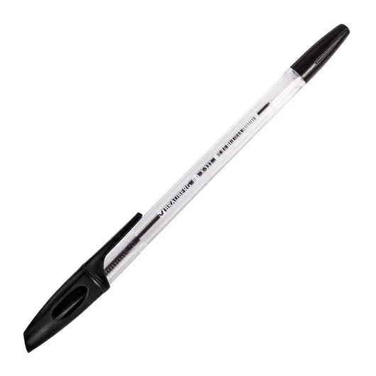 Ручка шариковая BRAUBERG &quot;X-333&quot;, ЧЕРНАЯ, корпус прозрачный, узел 0,7 мм, линия письма 0,35 мм, 142406, фото 3
