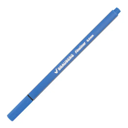Ручка капиллярная BRAUBERG &quot;Aero&quot;, ГОЛУБАЯ, трехгранная, металлический наконечник, линия письма 0,4 мм, 142259, фото 3
