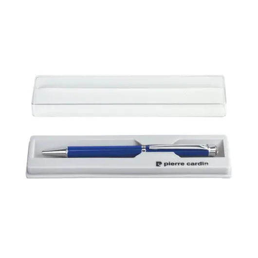 Ручка подарочная шариковая PIERRE CARDIN &quot;Crystal&quot;, корпус синий, латунь, хром, синяя, PC0707BP, фото 2