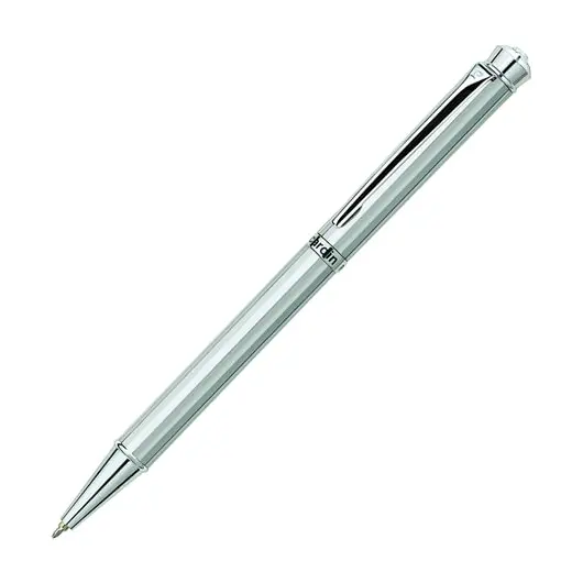 Ручка подарочная шариковая PIERRE CARDIN &quot;Crystal&quot;, корпус серебряный, латунь, хром, синяя, PC0708BP, фото 1