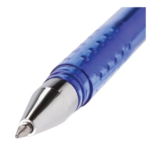 Ручка стираемая гелевая STAFF, СИНЯЯ, корпус синий, хромированные детали, узел 0,5 мм, линия письма 0,38 мм, 142499, фото 4