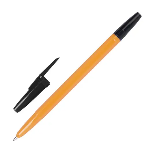 Ручка шариковая CORVINA &quot;51 Vintage&quot;, ЧЕРНАЯ, корпус оранжевый, узел 1 мм, линия письма 0,7 мм, 40163/01G, фото 2