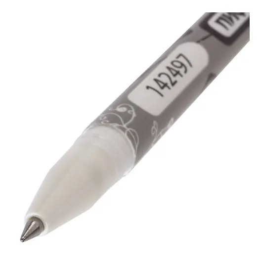 Ручка стираемая гелевая ПИФАГОР, ЧЕРНАЯ, корпус двухцветный, узел 0,5 мм, линия письма 0,35 мм, 142497, фото 4