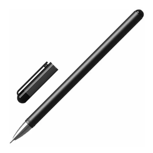 Ручка гелевая ERICH KRAUSE &quot;G-Soft&quot;, ЧЕРНАЯ, корпус soft-touch, игольчатый узел 0,38 мм, линия письма 0,25 мм, 39207, фото 1
