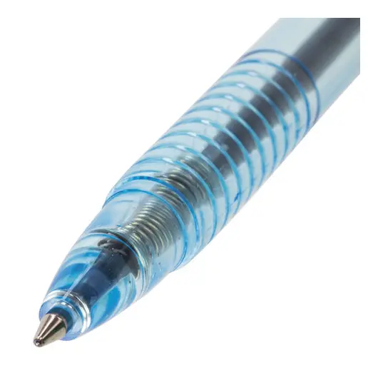 Ручка шариковая масляная автоматическая BRAUBERG &quot;Click Blue&quot;, СИНЯЯ, тонированный корпус, узел 1 мм, линия письма 0,5 мм, 142712, фото 3