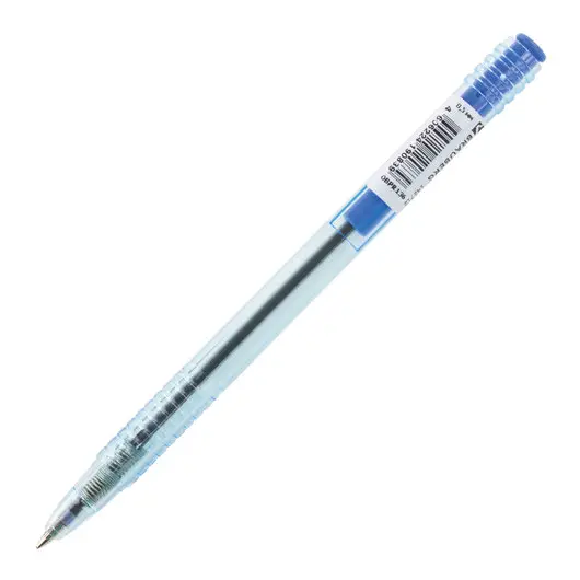 Ручка шариковая масляная автоматическая BRAUBERG &quot;Click Blue&quot;, СИНЯЯ, тонированный корпус, узел 1 мм, линия письма 0,5 мм, 142712, фото 2